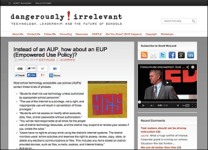 Instead of an AUP, how about an EUP (Empowered Use Policy)?